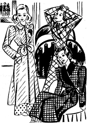 Wise mothers are already thinking of cosy dreuing-gowns for their boarding-school daughters, fori it will not be long before light, summery robes or kimonos will\ become insufficient to combat the chill of long, cold corridors. (Evening Post, 02 February 1939)