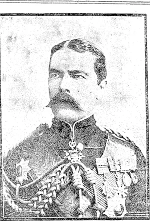THE MAN OF THE MOMENT. We have pleasure in presenting an excellent picture of Field Marshal Viscount Kitchener, who is to visit New Zealand this month on his tour of the Empire, during which he is inspecting the defence forces of each of Britain's dependencies. (Feilding Star, 02 February 1910)
