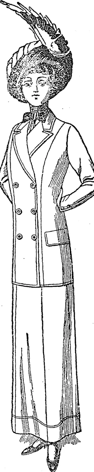 ANOTHER STYLE OF WALKING COSTUME. (Feilding Star, 12 August 1911)