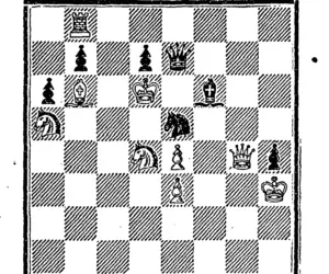 WHITE.  White to Play, and Mate in three moves. (Hawke's Bay Herald, 02 March 1865)