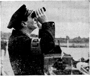 THE HQME GUARD of Uie Thames Patrol, aiinifc that inain-V tains constant vigilance on a 125 mile stretch of water. (Rodney and Otamatea Times, Waitemata and Kaipara Gazette, 12 February 1941)