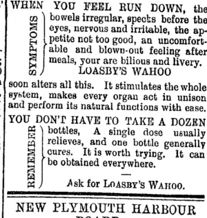 Page 3 Advertisements Column 2 (Taranaki Daily News 28-4-1900)