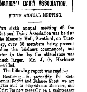 NATIONAL DAIRY ASSOCIATION. (Taranaki Daily News 25-7-1900)