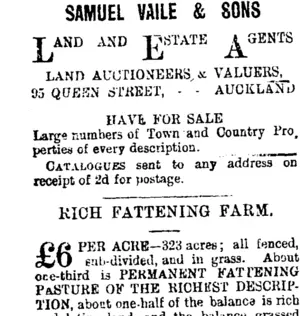 Page 4 Advertisements Column 1 (Taranaki Daily News 11-1-1901)