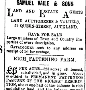 Page 1 Advertisements Column 2 (Taranaki Daily News 18-3-1901)