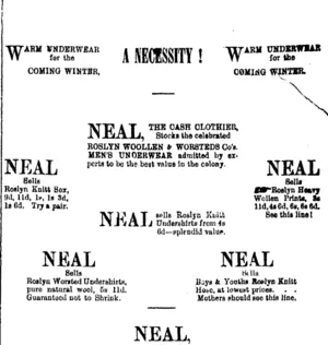 Page 3 Advertisements Column 6 (Taranaki Daily News 21-3-1901)