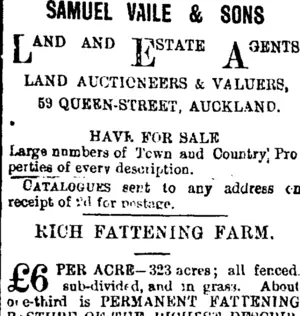 Page 1 Advertisements Column 2 (Taranaki Daily News 6-4-1901)