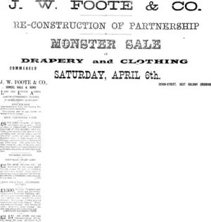 Page 1 Advertisements Column 2 (Taranaki Daily News 17-4-1901)