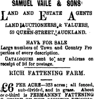Page 1 Advertisements Column 3 (Taranaki Daily News 18-4-1901)