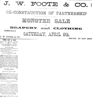 Page 1 Advertisements Column 2 (Taranaki Daily News 11-4-1901)