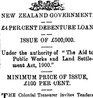 Page 3 Advertisements Column 5 (Taranaki Daily News 20-4-1901)