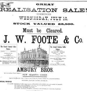 Page 1 Advertisements Column 3 (Taranaki Daily News 15-7-1901)