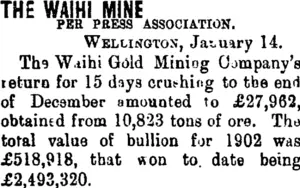 THE WAIHI WINE. (Taranaki Daily News 15-1-1903)