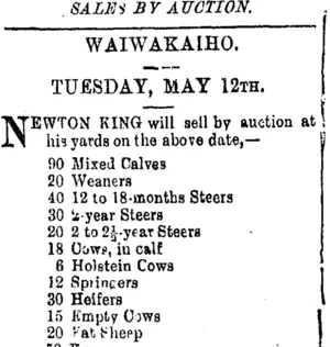 Page 3 Advertisements Column 5 (Taranaki Daily News 11-5-1903)