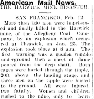 American Mail News. (Taranaki Daily News 11-3-1904)