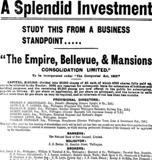 Page 4 Advertisements Column 4 (Taranaki Daily News 23-7-1904)