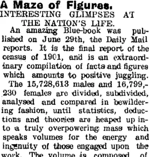 A Maze of Figures. (Taranaki Daily News 9-9-1904)