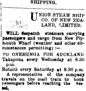 Page 1 Advertisements Column 2 (Taranaki Daily News 14-10-1904)