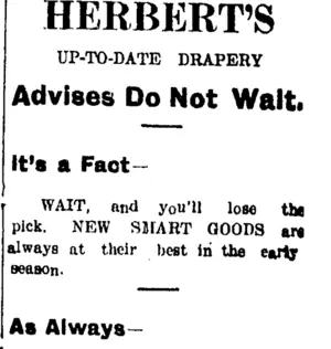 Page 3 Advertisements Column 9 (Taranaki Daily News 26-10-1904)