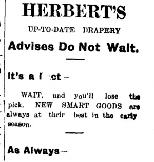 Page 3 Advertisements Column 8 (Taranaki Daily News 4-11-1904)