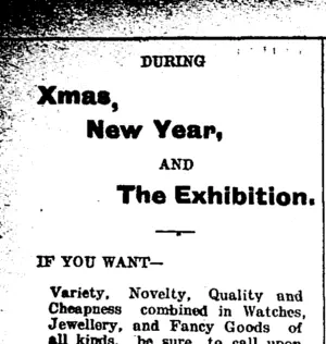 Page 2 Advertisements Column 1 (Taranaki Daily News 4-1-1905)