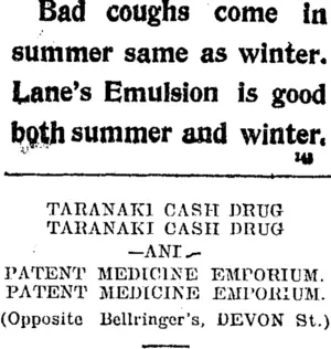 Page 4 Advertisements Column 4 (Taranaki Daily News 4-1-1905)
