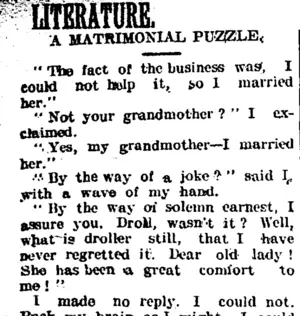 LITERATURE. (Taranaki Daily News 6-1-1905)