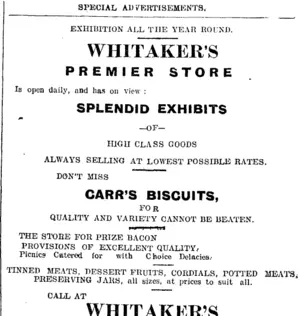 Page 1 Advertisements Column 6 (Taranaki Daily News 14-1-1905)