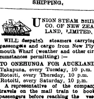 Page 1 Advertisements Column 2 (Taranaki Daily News 14-1-1905)