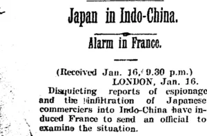 Japan in Indo-China. (Taranaki Daily News 17-1-1905)
