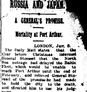 RUSSIA AND JAPAN. (Taranaki Daily News 10-1-1905)