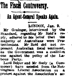The Fiscal Controversy. (Taranaki Daily News 11-1-1905)