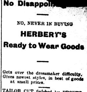 Page 3 Advertisements Column 9 (Taranaki Daily News 11-1-1905)