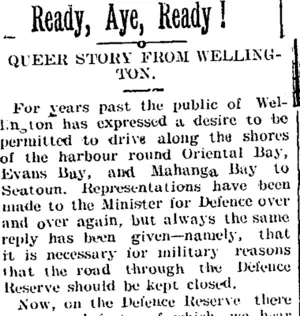 Ready, Aye, Ready! (Taranaki Daily News 11-1-1905)