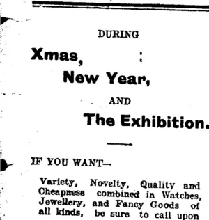 Page 2 Advertisements Column 1 (Taranaki Daily News 12-1-1905)