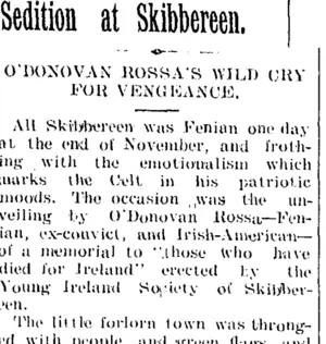 Sedition at Skibbereen. (Taranaki Daily News 12-1-1905)