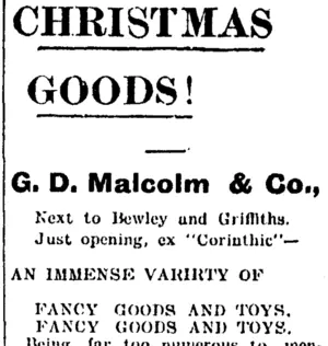 Page 4 Advertisements Column 6 (Taranaki Daily News 12-1-1905)