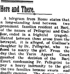 Here and There. (Taranaki Daily News 30-1-1905)