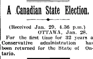 A Canadian State Election. (Taranaki Daily News 30-1-1905)