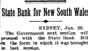 State Bank for New South Wales (Taranaki Daily News 30-1-1905)