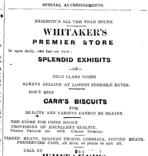 Page 1 Advertisements Column 6 (Taranaki Daily News 31-1-1905)