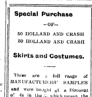 Page 3 Advertisements Column 6 (Taranaki Daily News 3-2-1905)