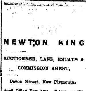 Page 1 Advertisements Column 3 (Taranaki Daily News 14-6-1905)