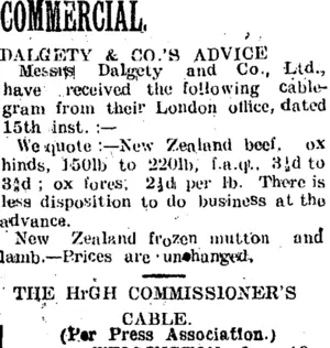 COMMERCIAL. (Taranaki Daily News 20-6-1905)