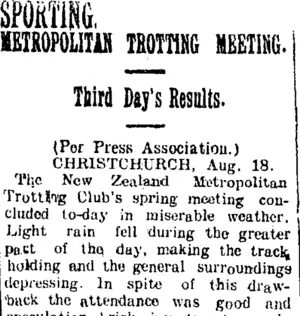 SPORTING. (Taranaki Daily News 19-8-1905)