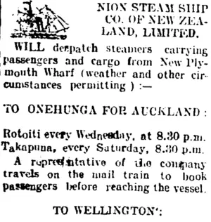 Page 1 Advertisements Column 2 (Taranaki Daily News 21-9-1905)