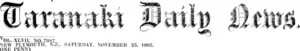 Masthead (Taranaki Daily News 25-11-1905)