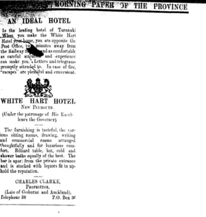 Page 1 Advertisements Column 1 (Taranaki Daily News 23-2-1906)