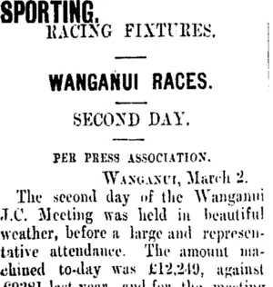 SPORTING. (Taranaki Daily News 3-3-1906)