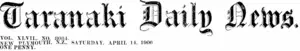 Masthead (Taranaki Daily News 14-4-1906)